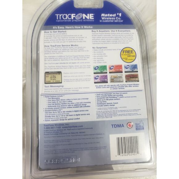 NEW Motorola Vintage Tracfone Black Phone Pay As You Go T9 Texting Y2k - Picture 5 of 8